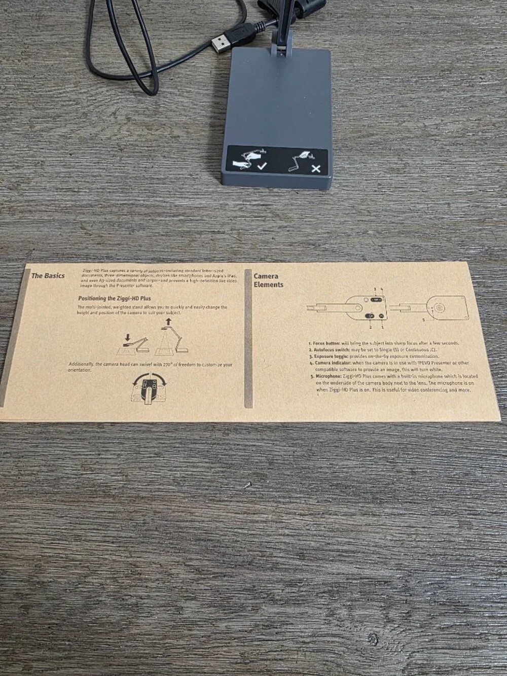 IPEVO Ziggi HD Plus USB Document Camera CDVU-06IP